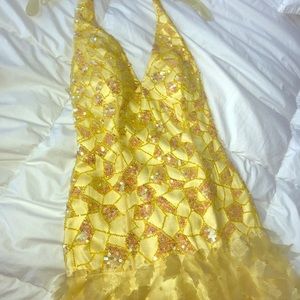 Yellow prom gown/cocktail dress
